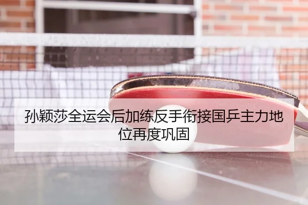 孙颖莎全运会后加练反手衔接国乒主力地位再度巩固
